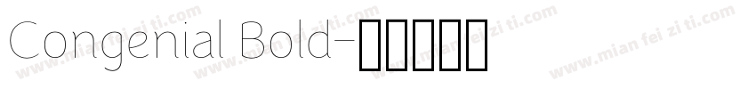 Congenial Bold字体转换